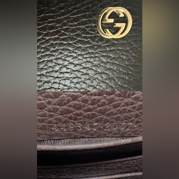 Gucci Brown Pebbled Leather Interlocking G Zip Around Wallet 449347 - Picture 3 of 7